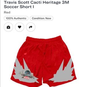 TRAVIS SCOTT CACTI HERITAGE 3M SOCCER SHORTS I